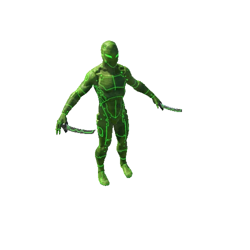 Cyborg Ninja Killer Lizard Green